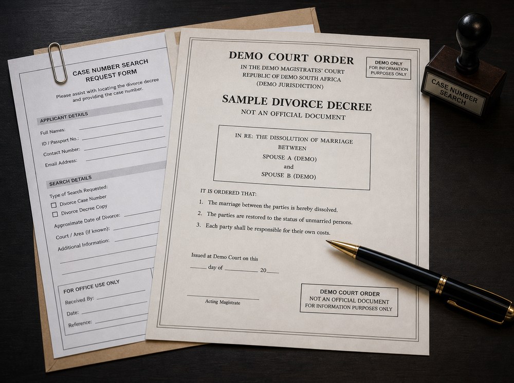 Divorce Decree And Divorce Case Number