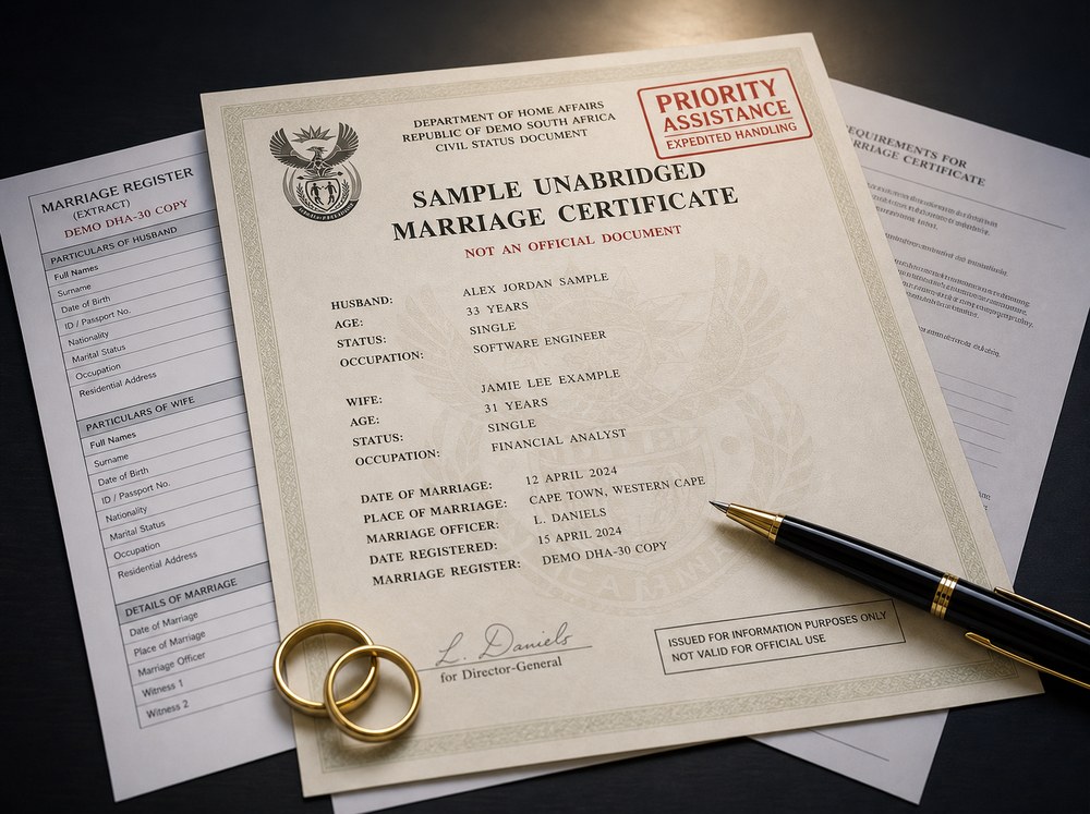 Priority Unabridged Marriage Certificate Assistance