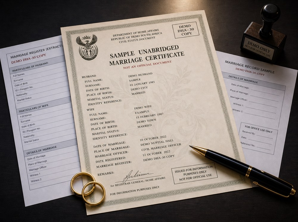 Unabridged Marriage Certificate